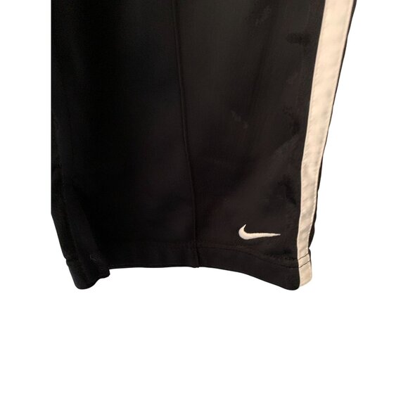 Vintage Y2K Nike Girls Size 14 Large Track Sweatpants Pants Black White Flare Lo - Picture 2 of 3